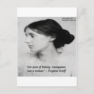 Carte Postale Virginia Woolf Anonymous Était Une Citation De Fem