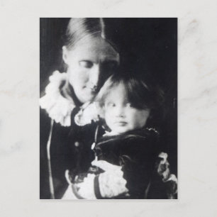 Carte Postale Virginia Woolf, avec sa mère Julia, 1884