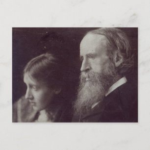 Carte Postale Virginia Woolf et son père Sir Leslie