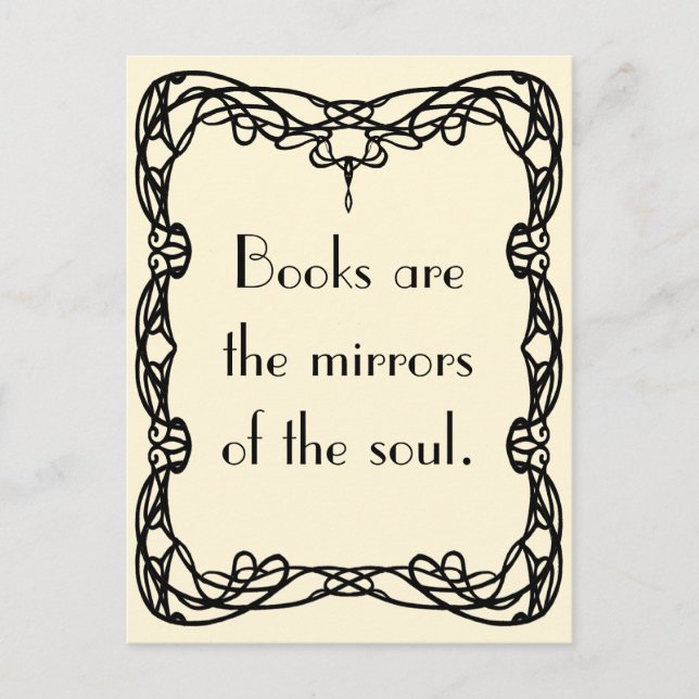 Carte Postale Virginia Woolf sur les livres (Devant)