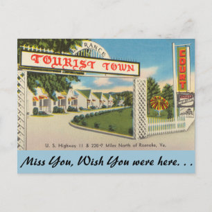 Carte Postale Virginie, Tourist Town, Roanoke