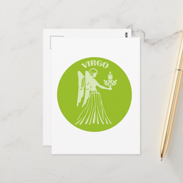 Carte Postale Virgo, Signe Zodiaque, Horoscope, Astrologie (Devant/Arrière en situation)