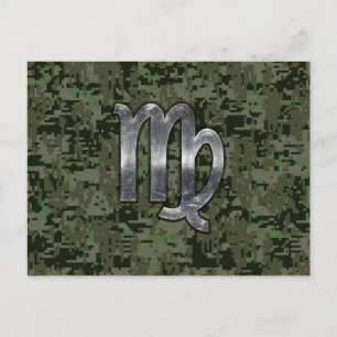 Carte Postale Virgo Zodiac Connexion Olive Green Camion numériqu
