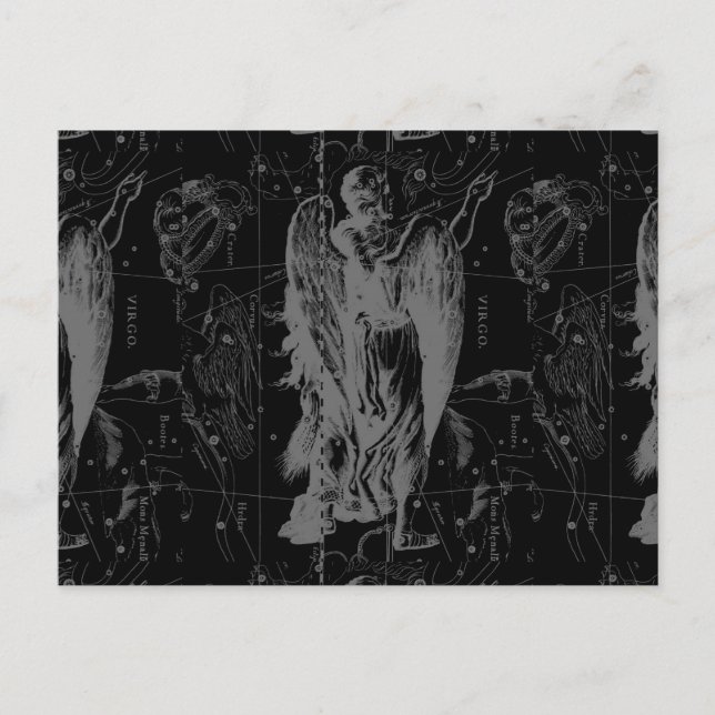 Carte Postale Virgo Zodiac Constellation Hevelius 1690 (Devant)