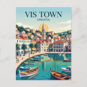 Carte Postale Vis Ville Croatie