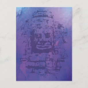 Carte Postale Visage de Bayon violet