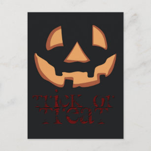 Carte Postale Visage de citrouille pour Halloween