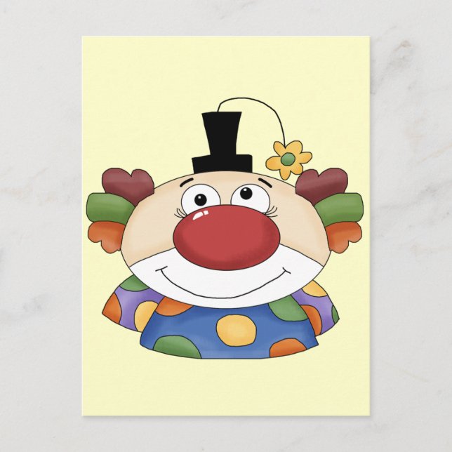 Carte Postale Visage de clown doux (Devant)