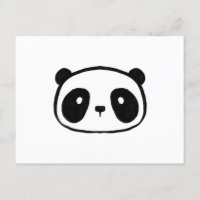 Visage de dessin animé de panda géant dodu