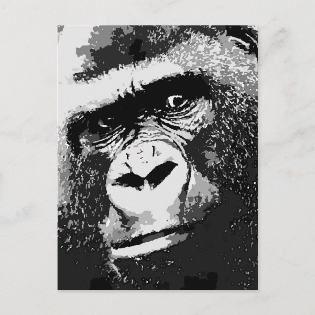 Carte Postale Visage de Gorilla (Devant)