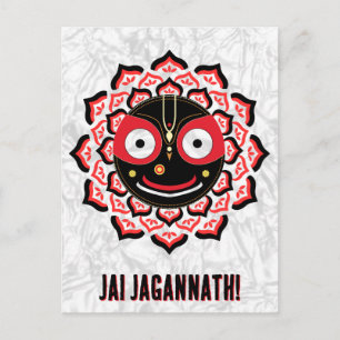 Carte Postale Visage de Lord Jagannath Chakra Dieu hindou