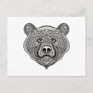 Carte Postale Visage de l'ours inspiré