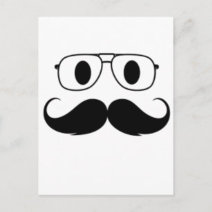 Carte Postale visage de moustache