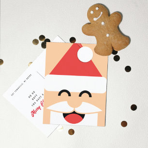 Carte Postale Visage de Père Noël de Noël