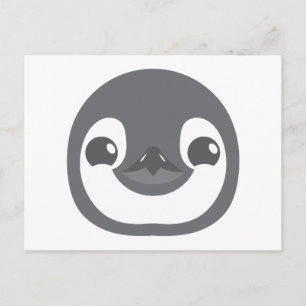 Carte Postale visage de pingouin