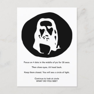 Carte postale Visage du Christ Illusion Optique