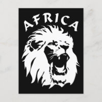 Visage du lion rugissant | Afrique