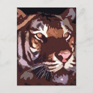 Carte Postale Visage du tigre