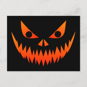 Carte Postale Visage effrayant d'Halloween