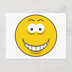 Carte Postale Visage Jaune Souriant