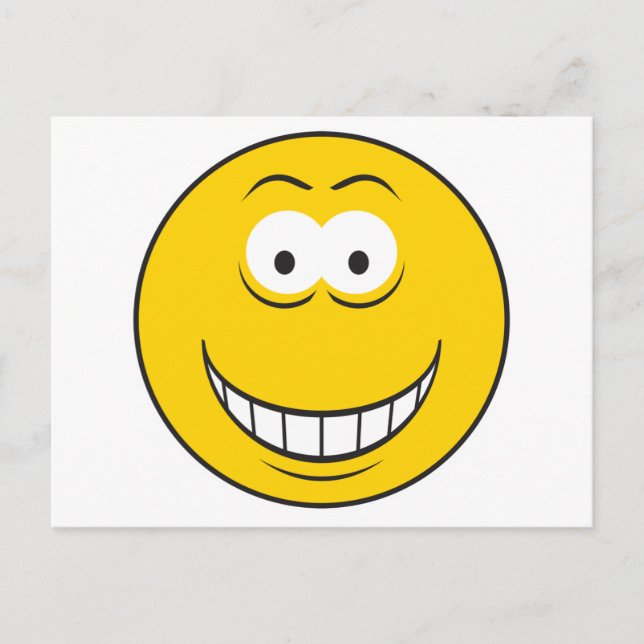 Carte Postale Visage Jaune Souriant (Devant)