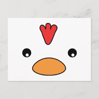 Carte postale Visage Poulet