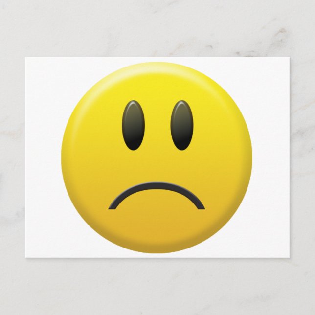 Carte Postale Visage triste (Devant)