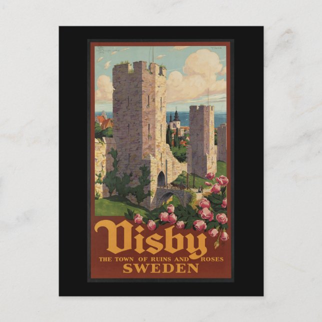 Carte Postale Visby Suède (Devant)