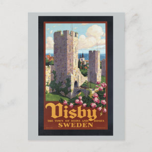 Carte Postale Visby Suède - Vintage voyage