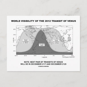 Carte Postale Visibilité Mondiale Du Transit De Vénus En 2012