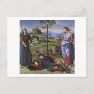 Carte Postale Vision d'un chevalier, Raphael