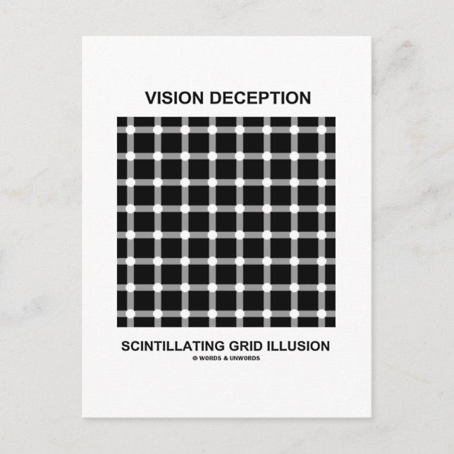 Carte Postale Vision tromperie scintillant l'illusion de la gril (Devant)