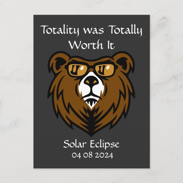 Carte Postale Visionneuse Eclipse Ours Solaire Total (Devant)