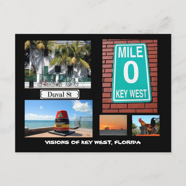Carte Postale Visions de Key West, Floride (Devant)