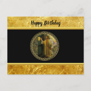 Carte Postale Visitation à Dawn Jesus frappe sur une porte rusti