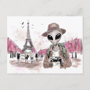 Carte Postale Visite d'Alien Paris