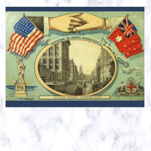 Carte Postale Visite de la flotte américaine en Australie 1908