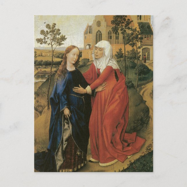 Carte Postale Visite de Marie - Rogier Van Der Weyden (Devant)