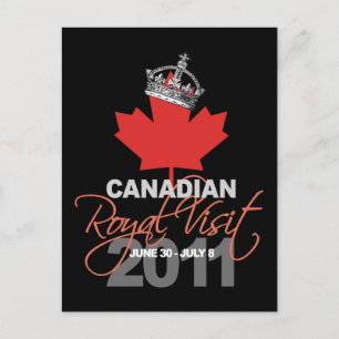 Carte Postale Visite royale du Canada - William & Kate Mariage