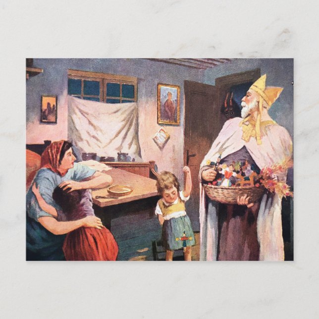 Carte Postale Visite vintage Krampus (Devant)