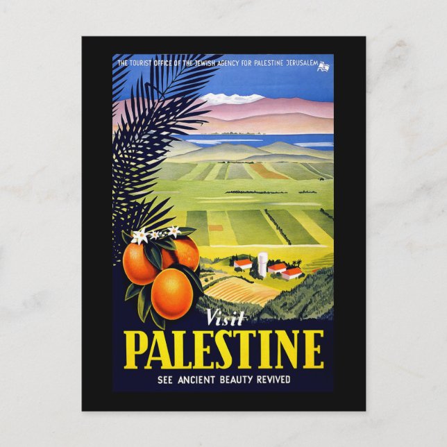 Carte Postale Visiter la Palestine Voir la beauté ancienne ressu (Devant)