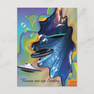 Carte Postale Visiteurs de l'espace