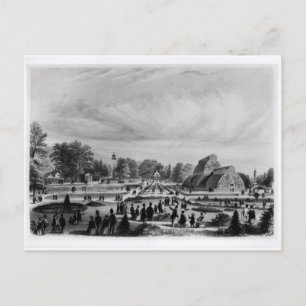 Carte Postale Visiteurs regardant Palm House à Kew Palace, c.1