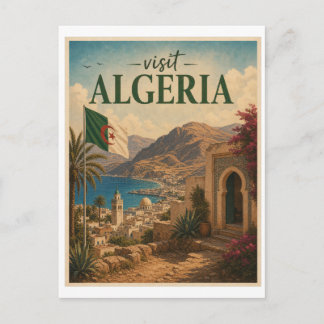 Carte Postale Visitez Algérie Voyage Vintage