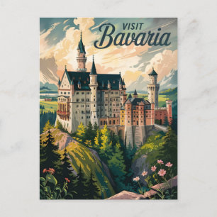 Carte Postale Visitez la Bavière, Allemagne