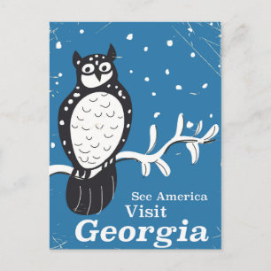 Carte Postale Visitez la Géorgie États-Unis Affiche vintage de h