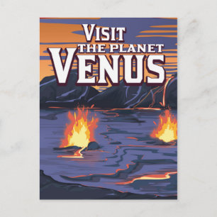 Carte Postale Visitez l'affiche de voyage Planet Vénus