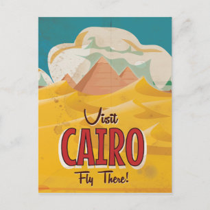 Carte Postale Visitez Le Caire Egypte affiche de voyage vintage