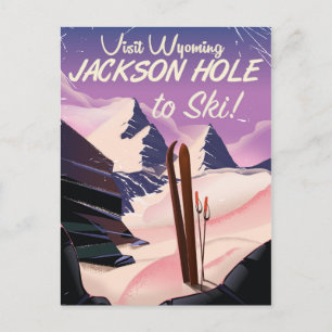 Carte Postale Visitez le Wyoming ! Jackson Hole à l'affiche de v