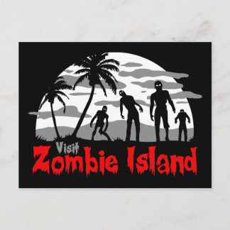 Carte Postale Visitez l'île de Zombie